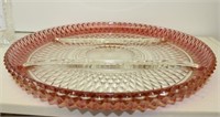 Cranberry Divided Serving Dish