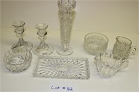 Crystal Cream & Sugar Set, Vase & More