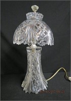 Glass and crystal lamp 16"H