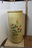 Metal Tole Painted Early Container