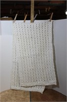 Large White Crocheted Scarf