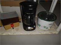 Crock Pot, Coffee Pot, and Retro Deep Fryer