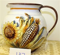 Made in Italy Large Sunflower Pticher