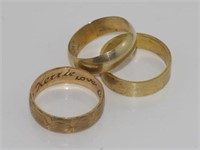 9ct gold band (3.0gms)