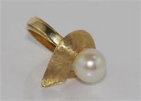 18ct yellow gold & south sea island pearl ring