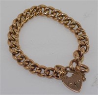 9ct rose gold curblink bracelet