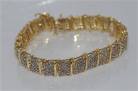 14ct gold and diamond set bracelet