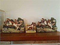 McCoy hunting dogs planters. Two measure