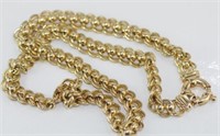 9ct yellow gold necklace with bolt clasp