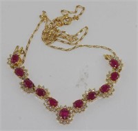 Ruby & Zircon necklace