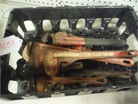 Lot Of Heavy Duty Pipe Wrenches
