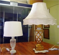 Two electric lamp with shades