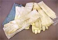 Seven sets of vintage ladies kid gloves