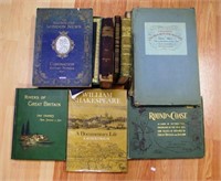 Ten various vintage books