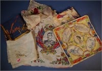 Collection of six souvenir handkerchiefs