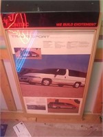 Pontiac dealer sign/poster holder.