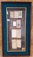 SHADOWBOX FILLED W ANTIQUE BOOKS 1700S MORE