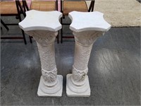 2PC PLASTER PEDESTALS FROM MEXICO