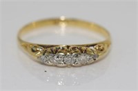 18ct yellow gold and diamond ring