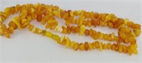 Amber nugget bead necklace