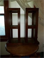 Two arts and crafts style wood shelves, these are