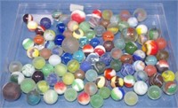Bag of vintage glass marbles