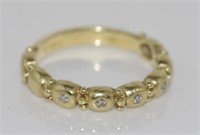14k yellow gold and diamond ring