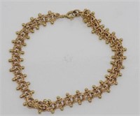 9ct yellow gold fancy link bracelet
