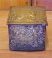 Brass clad fireside box