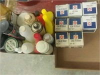 8 AC pf47 oil filters and a box of miscellaneous