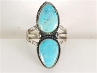 STERLING SILVER GORGEOUS TURQUOISE RING