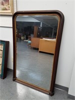 LARGE HEAVY ANTIQUE WALL MIRROR