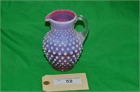 6 INCH CRANBERRY OPALESCENT PITCHER
