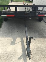 Tilt back utility trailer.