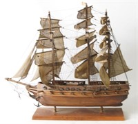Vintage Wood Model of the USS Constitution