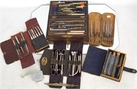 Collection of Antique doctors tools, compasses