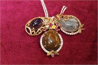 3pc Stone Pendants