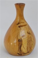 Hand Turned Natural Butternut Wood Vase 4"