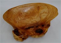 Natural Wood Knot Hand Carved 8" Vessel