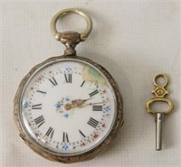 Antique Swiss Cylindre Keywind Pocket Watch