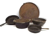 (5) Pieces of Cast Iron Including (2) Wagner