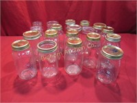 Quart Size Jars Wide & Regular Mouth 19pc lot