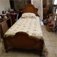 Pair of Antique Wooden Twin Beds