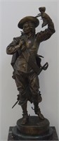 Large Bronze Statue "Cavalier" Auguste Poitevin
