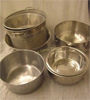 Stainless Bowls & Aluminum Strainers