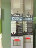 Custom Fit 2" Privacy Blind - 72 x 48 - alabastar