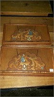 PAIR OF WOODEN INLAID PICTURES