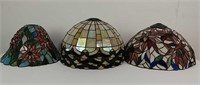 Lot of glass-style lampshades