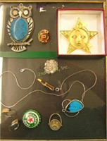 Earrings, Sterling Ring, Charm Jewelry Lot