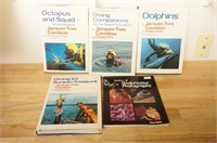 BOOKS  LOT OF 5 Jacques Cousteau Underwater Diving